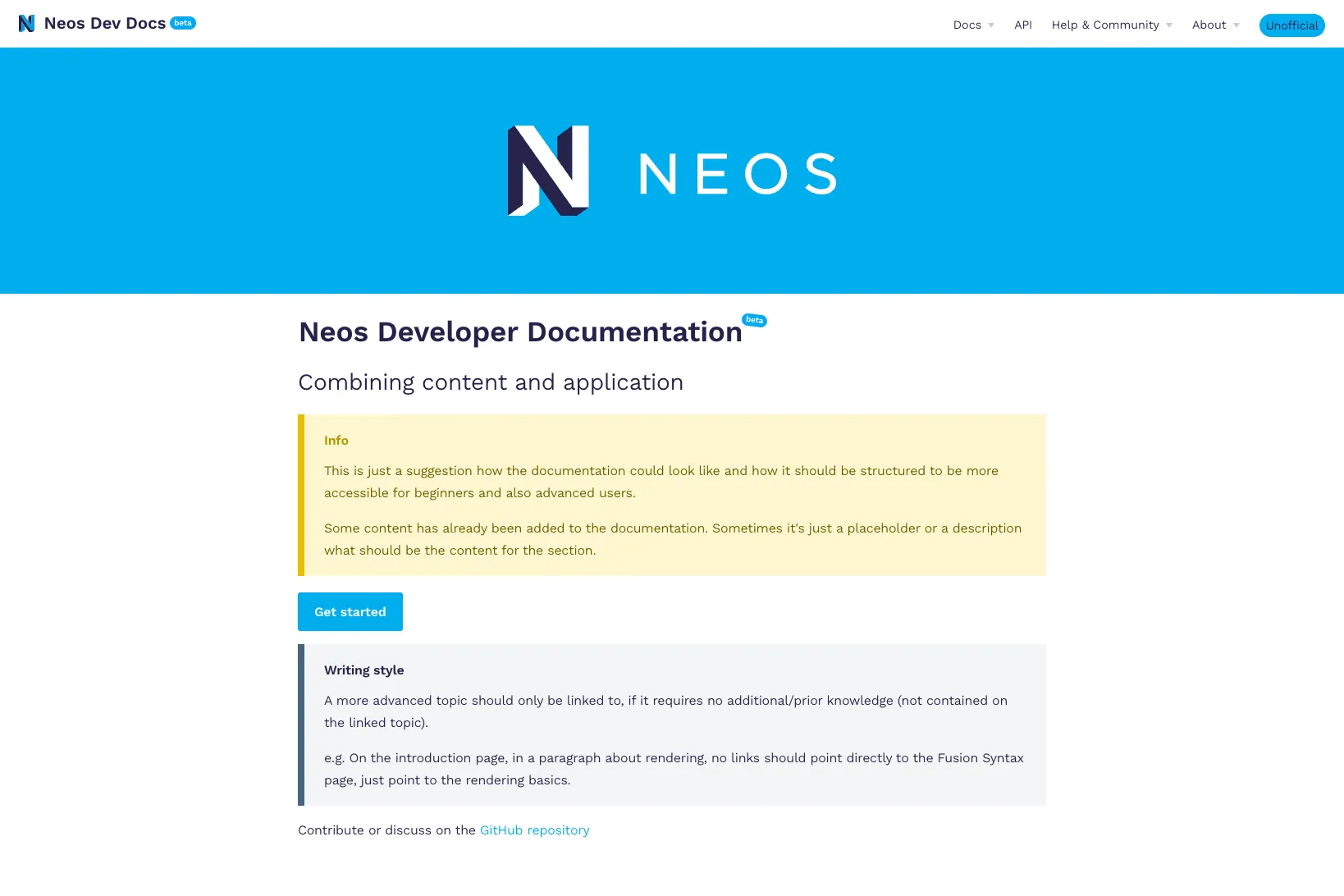 VitePress Neos docs draft